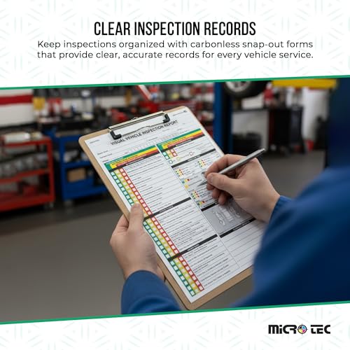 Pack of 250 Vehicle Inspection Report Forms 2-Part Carbonless 8.5 x 11