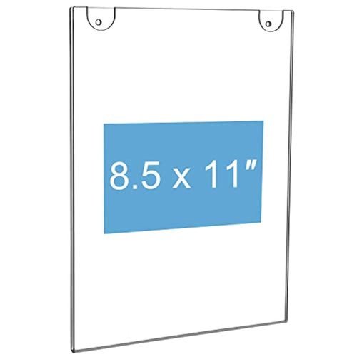 NIUBEE 20 Pack Acrylic Sign Holder 8.5 x 11 inches Clear Wall Mount Frame Bonus , Wall Mount Plastic Sign Holder Perfect for Home, Office, Store, Restaurant- Vertical