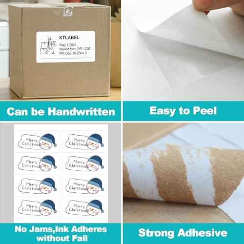 (10 Up 5,000 Pcs) 2"x4" Shipping Address Labels for Laser & Inkjet Printers,500 Sheets Permanent Adhesive 10 per Page Shipping Labels, 1/10 Page Stickers, 10 Labels per Sheet