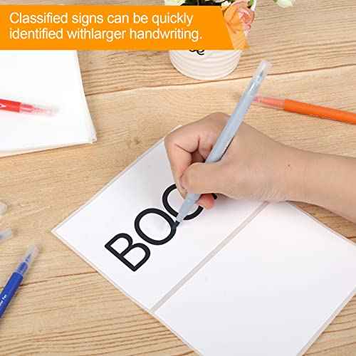 150 Pcs Labels for Storage Bins, 6 X 4 Inch Removable Labels for Storage Bins, Tear Resistant No Residue Storage Bin Label, Matte White Blank Box Label for School, Home, Business