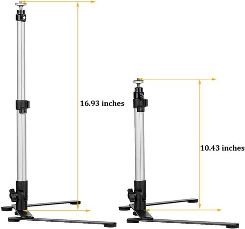 Photo Copy Pico Projector Stand - Adjustable Overhead Phone Mount for Live Streaming & Teaching