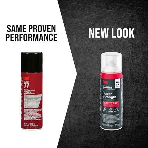 3M Super 77 Multi-Surface Spray Adhesive, 7.35 oz., Low VOC, Quick Bond, Fast Drying, Clear Finish for Foil, Foam, Paper, Metal, Plastic, Fabric, and Cardboard (77-10-NAT)