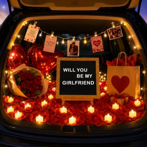 Ceenna Romantic LED Sign - Will You Be My Girlfriend? Black