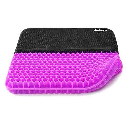 Plus Size Gel Seat Cushion, Extra Large and Thick, Seat Cushion for Pressure Relief for Back, Hip, Sciatica, Tailbone Pain, Used for The Office, Car, Wheelchair, Truck, Recliner.(Rose red)