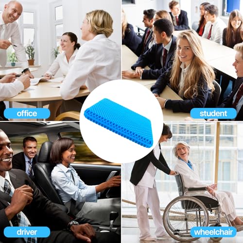 Gel Seat Cushion for Long Sitting, Large & Thick Office & Wheelchair Seat Pad
