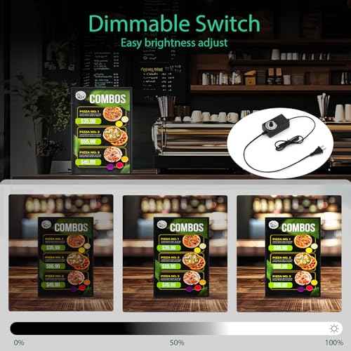 8.5x11 Tabletop LED Sign Holder Light Up Menu Board Backlit Poster Advertising Display Light Box for Restaurant, Bar, Hotel, Events, Store, Office, Wedding