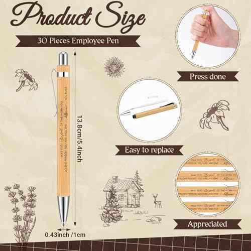 Cholemy 90 Pcs Thank You Gifts Graduation Teachers Employee Appreciation Gifts Bulk Team Coworker Christian Inspirational Spiral Motivational Bamboo Pen Kraft Notebooks with Keychain(Proud)