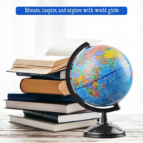 VAP 6 Inch Interactive World Globe for Kids & Students – Educational Earth Globe with Stand