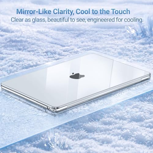 MOSISO Crystal Clear MacBook Air 13-Inch Case Compatible with M2 M3 M4 M5 Models