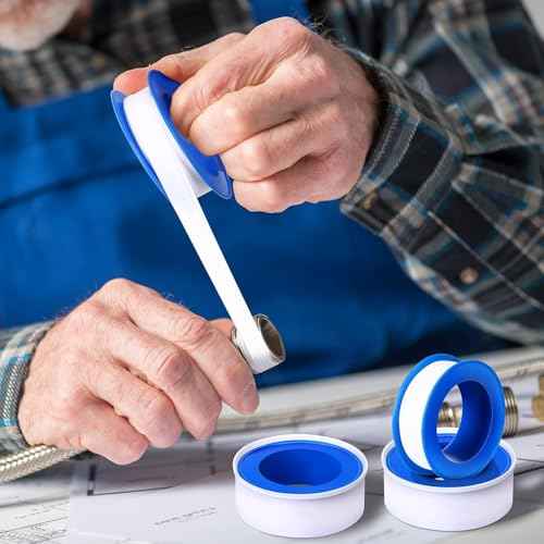 PTFE Tape 1/2 x 520 Inches Plumbers Waterproof Sealant Plumbing Tape for Shower Head Repairing Water Pipe Sealing (White,200 Rolls)