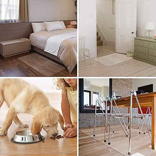 Office Chair Mat for Hardwood Floor & Tile, Floor Protector,Round Floor Mats, Desk Chair Mat, Office Chair Mat for Office & Home Gaming Floors - 45" EVA Material, Non-Slip, Without Curling