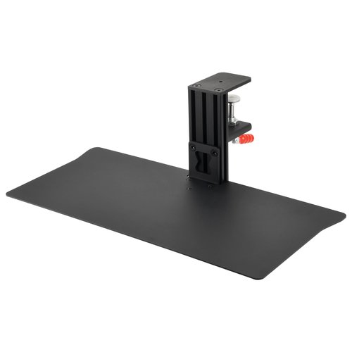 Quick Release Keyboard Desk Mount, Clamp-on Adjustable Tray,18.5x8.7 Inch, Extra Sturdy Single Clamp Design, Height Adjustable Ergonomic Typing for Office, Home, Gaming - Save Desk Space, Special Use