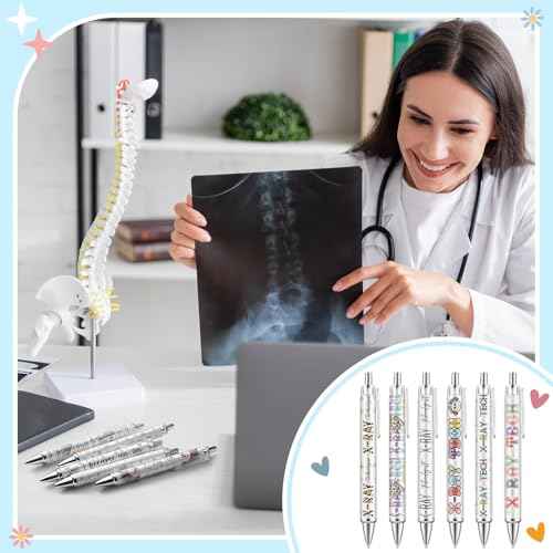 12 Pcs X-Ray Technologist Week Ballpoint Gift National Radiologic Technology Week Appreciation Pens for Radiologic Technologist Technician Employee Coworker Office Supplies