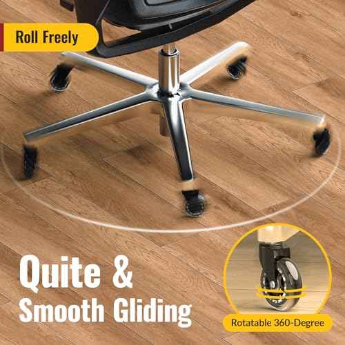 HOLKIE Office Chair Wheels 10pack Roller Blade Caster Rubber Replacement for Office 11x22mm Transparent 3 Inch, Desk Rolling Set of 10 for Hardwood Floors Gaming Chair Wheels Smooth & Silence Gliding