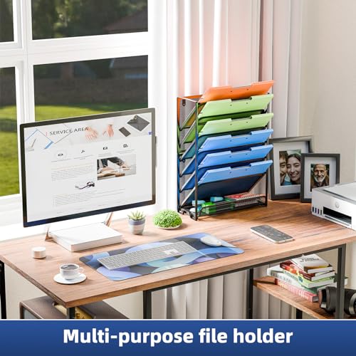 Simple Trending Black 7-Tier Wall File Organizer - Hanging & Desktop