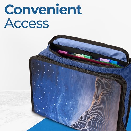Case-it C Desert Night 3-Inch Zipper Binder with 600 Sheets & Organizational Pockets - 1 Pack