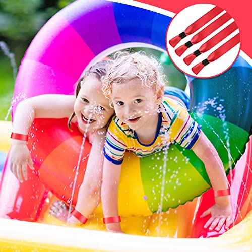 300 Pcs Color Cloth Event Wristbands Without Logo Social Distancing Identification Wristbands for Wedding Party Events(Red)
