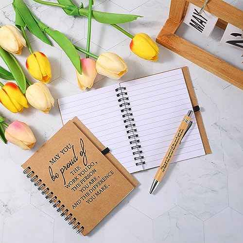 Honoson 30 Sets Employee Appreciation Gifts Appreciation Notebooks with Ballpoint Pens Mini Spiral Inspiration Journal Bulk Thank You Gifts for Vet Tech Week Employee Medical Assistant Coworker