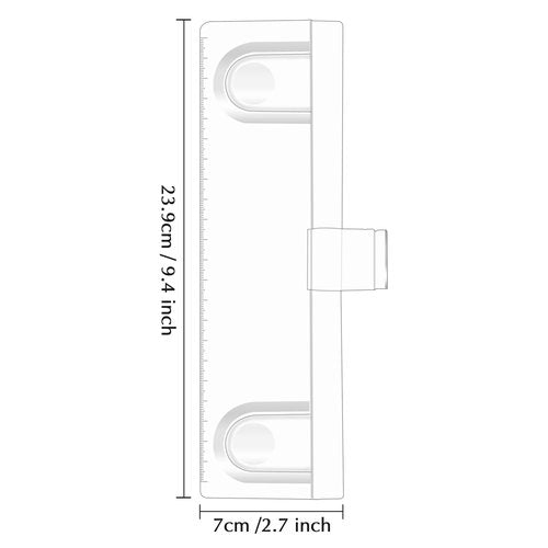 Keenjorika 2PCS Multifunctionnal Monitor Documents Holder, Clear Acrylic Board with Clips, Desktop Message Board for Office with Sticky Note