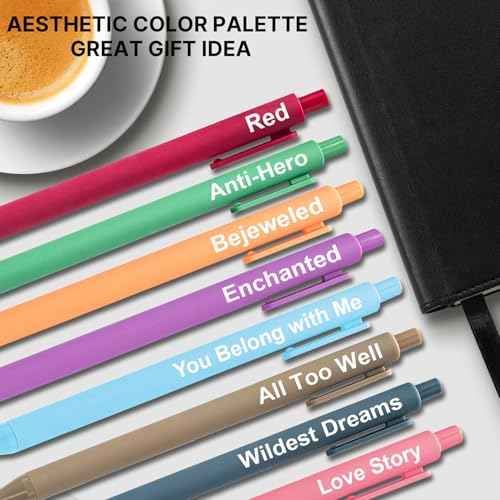 Taylor Gifts Merch, Cute Taylor Gel Pens, Office Supplies for Music Fans, Taylor Birthday Party Favors for Girls, Women, Nurse, Teacher, Christmas Stocking Stuffers Gift for Girls Boys