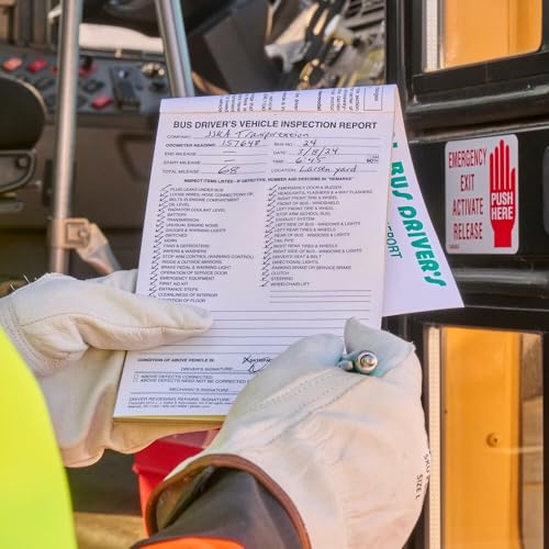 J. J. Keller DVIR Bus Driver Vehicle Inspection Report Set – 5.5 x 8.125, 10-pack