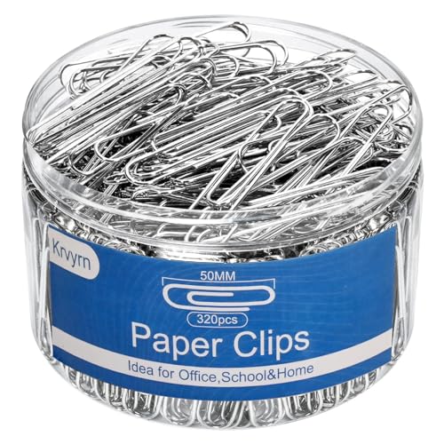 Krvyrn Jumbo Paper Clips - 320 Pcs Large 2 inch Paper Clips (Variation: Jumbo Paper Clips)
