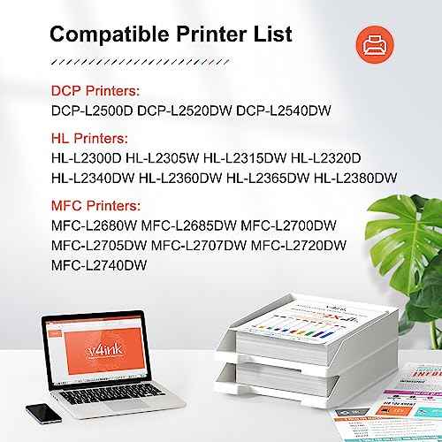 V4INK Compatible DR-630 Drum Replacement for Brother DR630 DR660 Drum for Brother HL-L2300D HL-L2320D HL-L2340DW HL-L2360DW HL-L2380DW MFC-L2700DW MFC L2720DW L2740DW DCP-L2520DW DCP-L2540DW Printer