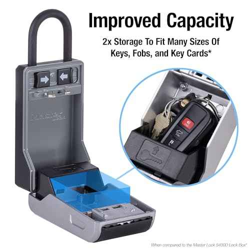 Master Lock High Capacity Key Lockbox, Combination Dial, Removable Shackle