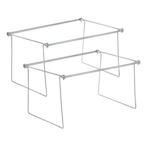 Blue Summit Hanging File Bars For File Cabinet, Letter Size, 13x17.5, Metal Files Holder Bars on Desktop, File Drawer Organizer Insert, Filing Cabinet Organizer Insert, Set of 2
