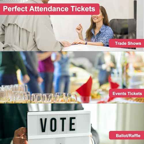 L LIKED 2000 Raffle Tickets,Single Rolls, Admit One,Consecutive Numbers Ticket for Events, Entry, Class Reward, Carnivals & Prizes- Red (1 of 4 Colors)