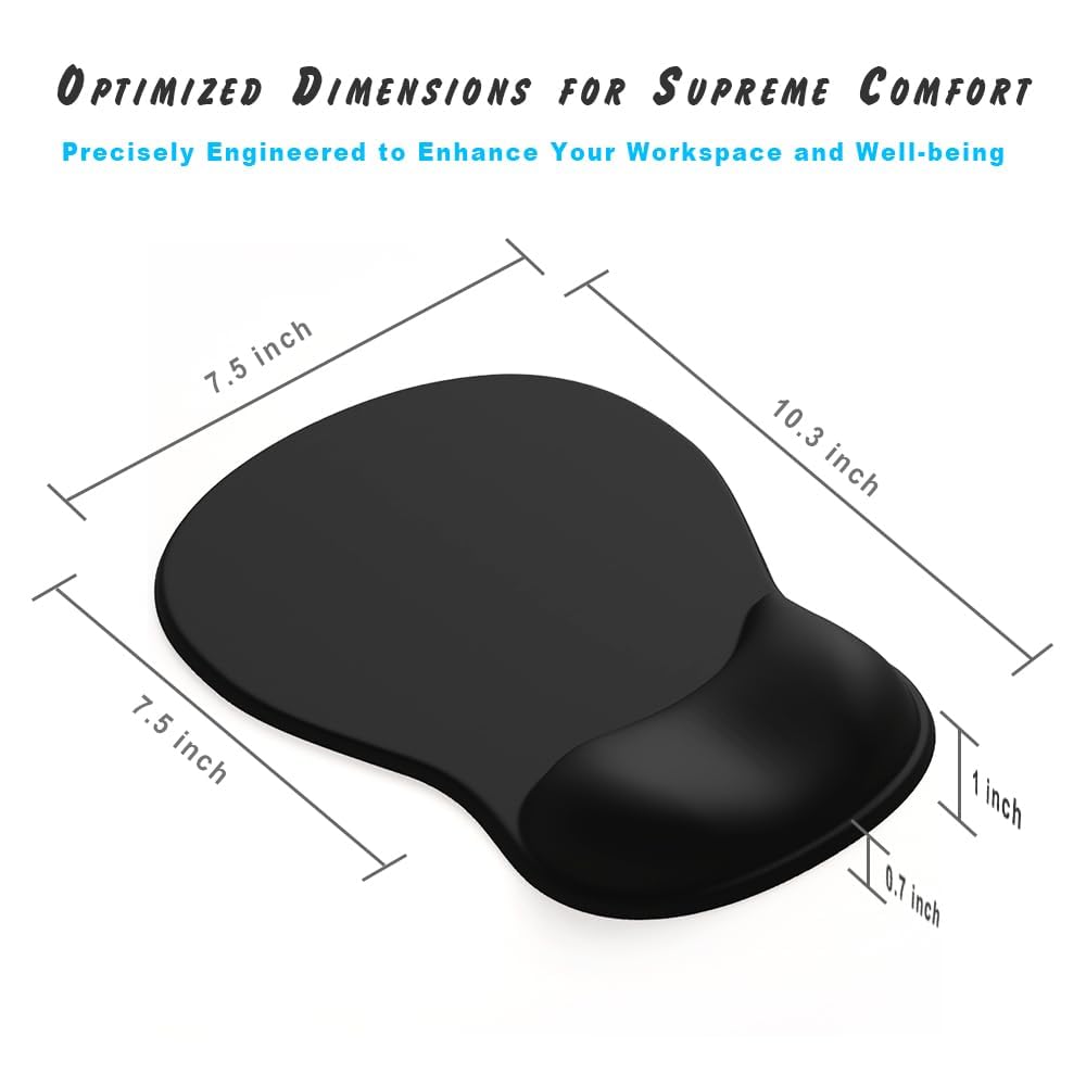 DEMON CHEST ErgoComfort Gel Wrist Rest Mouse Pad-Ergonomic Office Mousepad with Wrist Support-Non-Slip, Design Desk Accessories Mat for Home&Game Decor (02Pink Serenity)