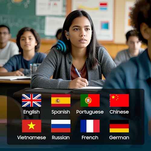 AI Translation Earbuds Real Time Powered by ChatGPT,LCD Touch Screen OWS Translator for 147 Languages & Accents,Audifonos Traductores Ingl?s Espa?ol,Translation Device, Ideal for Travel/Business,Black