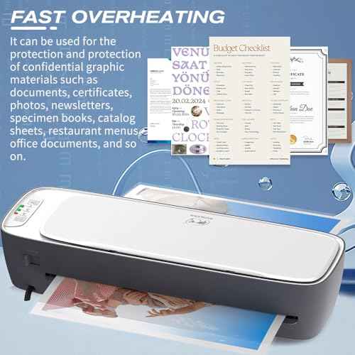 BAUSATZ Professional 13-Inch Laminator Machine - Portable A3 Desktop Laminate Machine for Teachers,Fast Warm-Up, Never Jams - Ideal for Office and Personal Use£¬Home laminator Machine