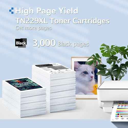 TN229XL Toner Cartridges Replacement for Brother TN229XL TN229XLBK TN-229XL Work for MFC-L3780CDW HL-L3280CDW MFC-L3720CDW HL-L3220CDW HL-L3295CDW HL-L8245CDW HL-L3300CDW Printer High Yield - 2Black