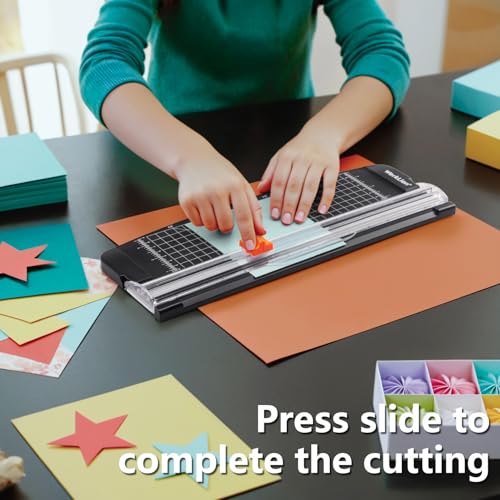 Small Portable Paper Cutter for Crafts, Scrapbooking, and Labeling