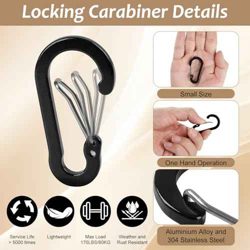 Wrist Coil ID Badge Holder with Multitool Aluminum Carabiner Clip,Stretchable Spiral Wristband Key Ring,for Lanyard Outdoor Camping Cruise (Clear Vertical, PVC)