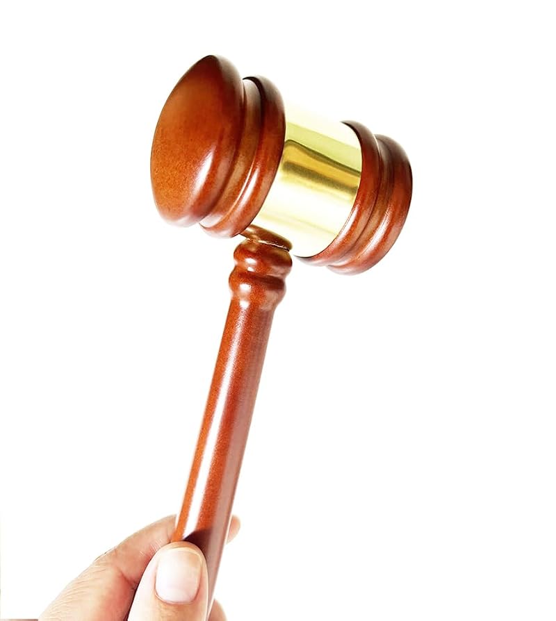 Handmade Wooden Gavel and Block Set for Judges, Lawyers, and Board Chairs - Professional Desk Accessory