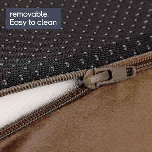 Foam Recliner Chair Cushions Wheelchair Cushions, Non-Slip 4" Thick Supportive Lumbar Support Pillow for Elderly Supportive Seat Cushion with Lumbar Pillow; 20x20x4"+12.8" Backrest Height,Coffee
