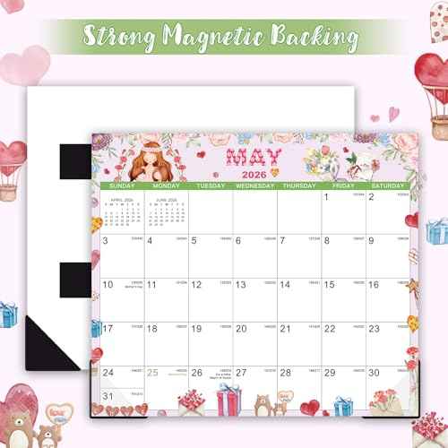 2026 Magnetic Calendar - Magnetic Fridge Calendar 2026, JAN 2026- DEC 2026, 13" ¡¿ 11.5", Tear-off Pad, Magnets Backing, Perfect for Planning - 12 Topics