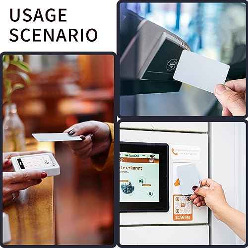 Timeskey NFC 100 PCS Inkjet PVC NFC Cards with NFC Chip NTAG215 Printable, Compatible with Epson and Canon Inkjet Printers, CR80 Blank Card, Double Sided Printing, Compatible with Amiibo and TagMo