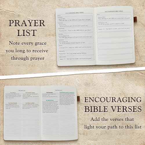 Leather Christian Bible Journal for Men, Prayer Journal for Scripture Study & Daily Devotional, Undated Church Notes Notebook, Jesus Religious Faith Gifts for Pastor, Graduation, Baptism, Brown