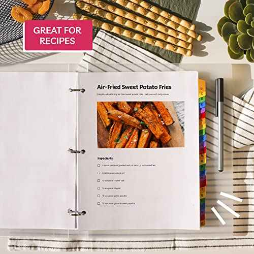 Alphabet Binder Dividers for 3 Ring Binder - (6 Sets of 26), 8.5 x 11 Letter Size, A-Z Dividers - Perfect for Streamlining Your Filing System