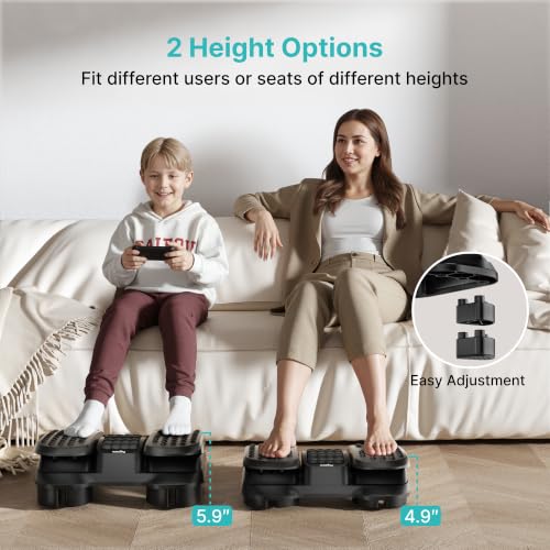 Pegzone Under Desk Foot Rest with Massage Texture, 2 Height Settings
