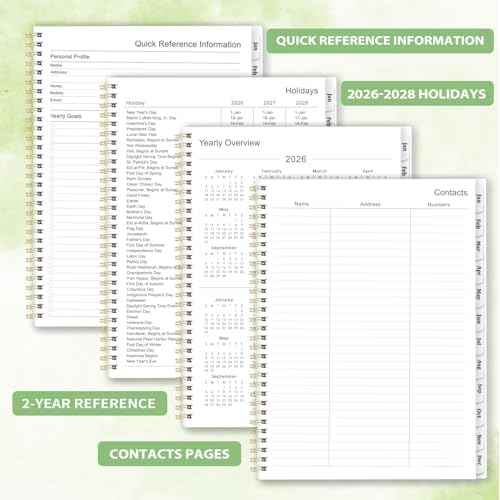 2026 Planner - Planner 2026 Weekly and Monthly with Tabs, 9¡¯¡¯ ¡¿ 11¡¯¡¯, Jan 2026 - Dec 2026, Hardcover, 12 Monthly Tabs, Premium Paper, Twin-wire Binding, Inner Pocket