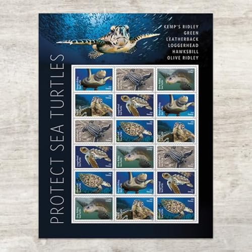 Protect Sea Turtles 2024 (Sheet of 18) First-Class Mail Forever Postage Stamps