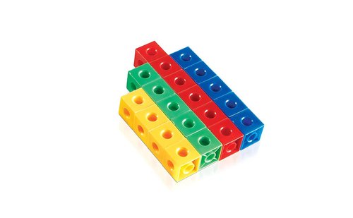 hand2mind Snap Cubes - Colorful Math Linking Cubes for Kids | Set of 100 Plastic Counting Blocks