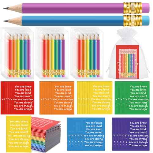 Spakon 48 Sets Operation Christmas Inspirational Mini Rainbow Small Notepads Motivational Pocket Notepad for Gifts Rewards