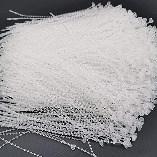 Pack of 1000 White 5in Snap Lock Security Loop Tag Fasteners