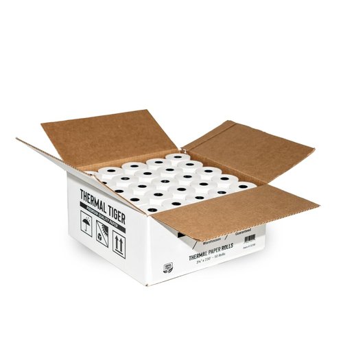 Thermal Tiger 3 1/8 X 230 Thermal Paper Rolls (50 Rolls/Box) – BPA-Free Rolls for POS Systems, Cash Registers & Credit Card Machines