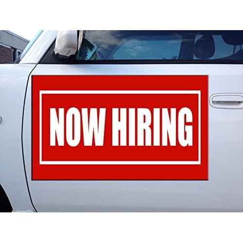 Fastasticdeals Now Hiring Promotion Business Car Door Magnets Magnetic Signs 18x12 Inches Set of 2